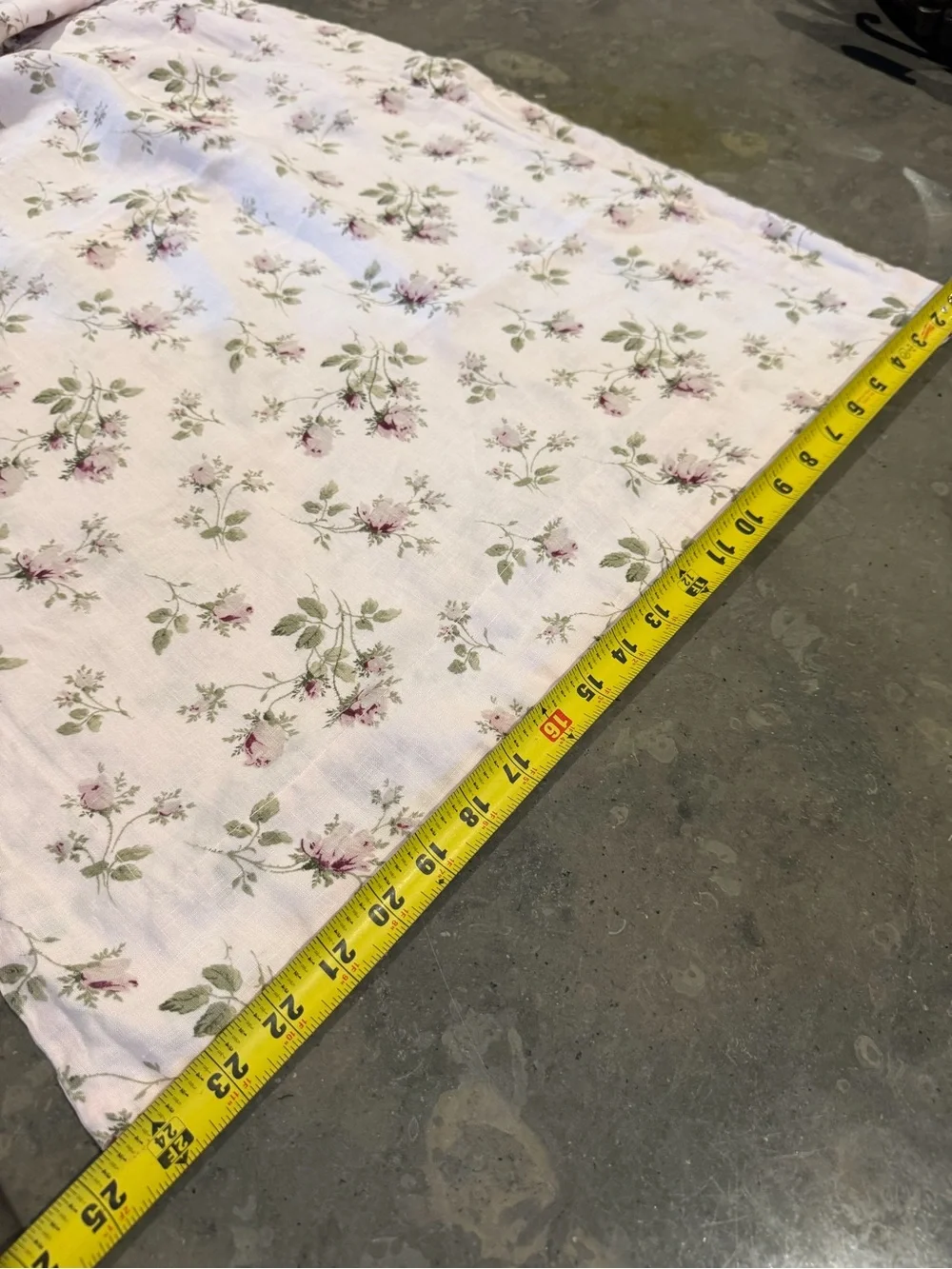 Vintage Bella Notte linen light rose/pale pink PAIR OF STANDARD SHAMS 2” flange